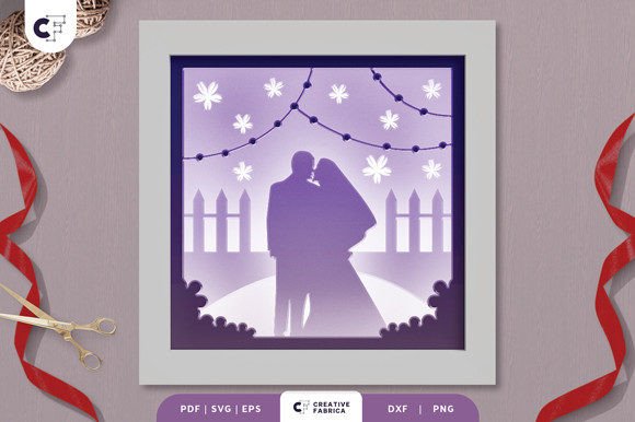 3D SVG Bride & Groom for Table Decorations