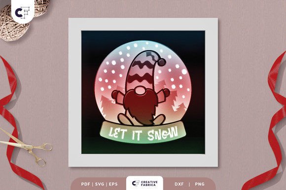 3D SVG Christmas Gnome Shadow Box Review