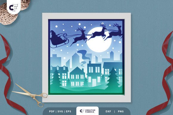 3D SVG Christmas Santa Sleigh Review
