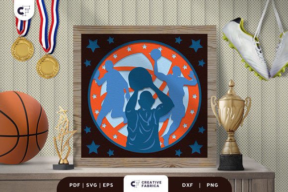Basketball Player 3D SVG for Sports Crafts