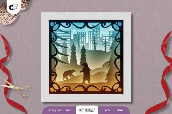 Cozy 3D SVG Christmas Bear for Holiday Crafts