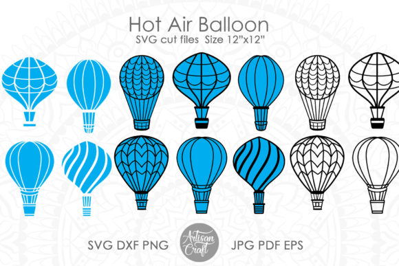 Hot Air Balloon SVG Cut File: 3D SVG Shapes