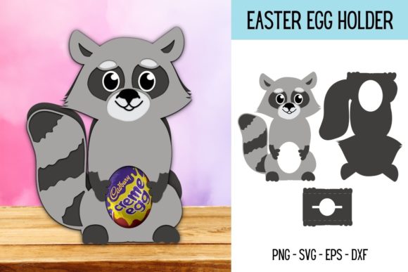 Raccoon Egg Holder SVG: A 3D SVG for Shapes & Crafts