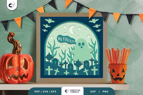 Review: 3D Hey Boo Layered Papercut SVG for Halloween Embroidery