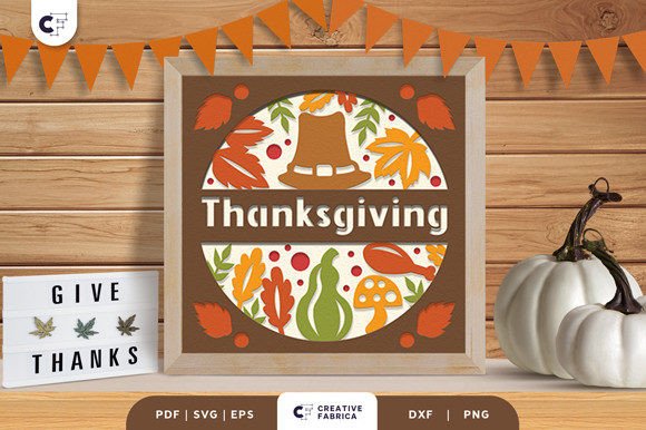 Review: 3D SVG Thanksgiving Icon Shadow Box