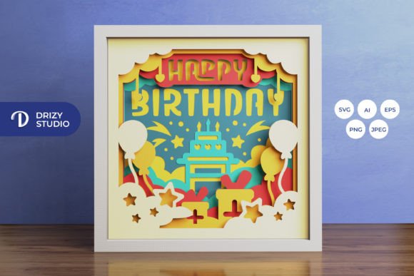 Review: Happy Birthday 3D Shadow Box SVG for Laser Cutting & Wall Decor