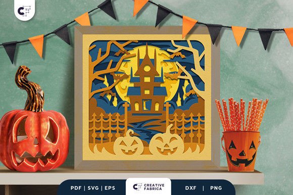 Review: Haunted House 3D Shadow Box SVG for Embroidery