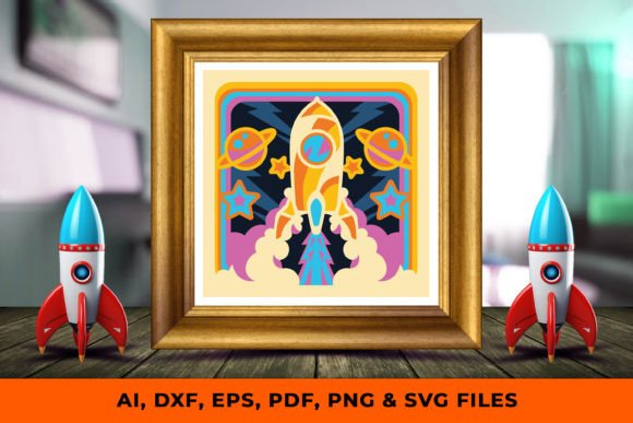 Rocket in Outer Space 3D Shadow Box: A Seller's Review